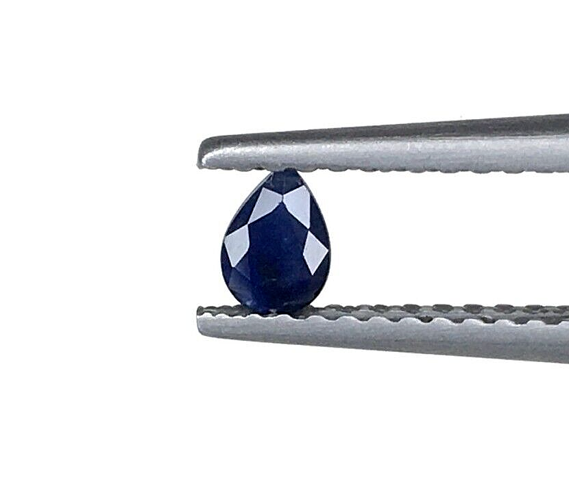 15 Pcs Natural Blue Sapphire 4x3mm Pear Shape Precious Loose Certified Gemstones