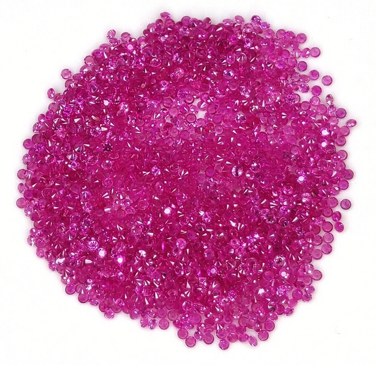 100 Pcs Natural Ruby Diamond Cut 1.4mm Lot Calibrated Precious Loose Gemstones