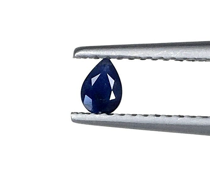 15 Pcs Natural Blue Sapphire 4x3mm Pear Shape Precious Loose Certified Gemstones