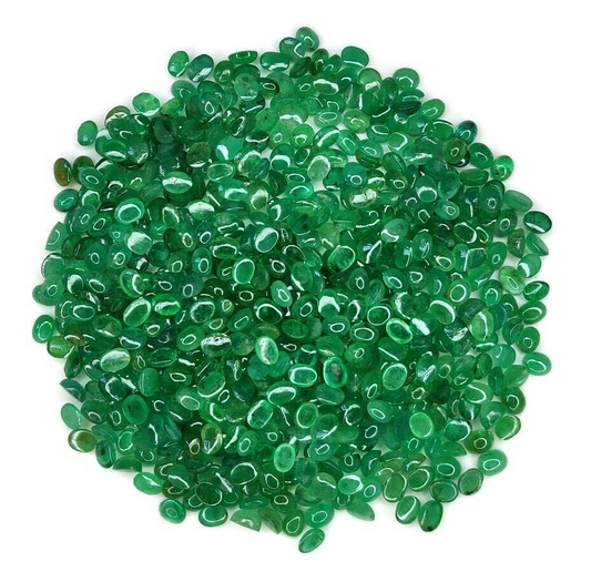 10 Pcs Natural Zambian Emerald 4x3mm Oval Precious Certified Gemstones Cabochon