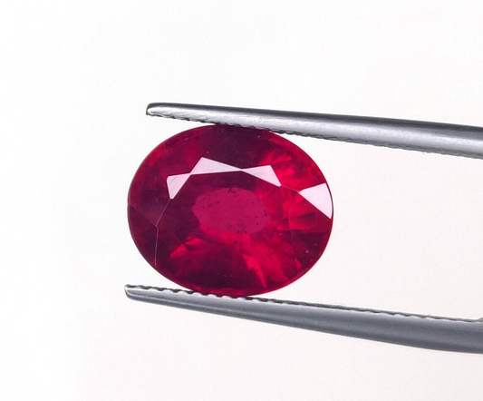 12x10mm 1 Pc Natural Ruby Top Quality Oval Shape Precious Loose Jewelry Gemstone
