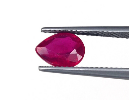1 Pc Natural Ruby Top Quality 9x7mm Pear Shape Precious Loose Jewelry Gemstones