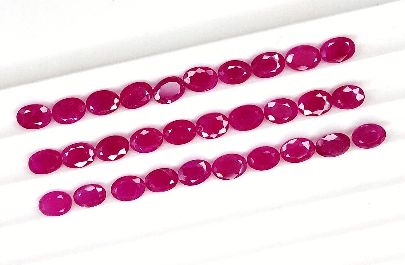 1 Pc Natural Ruby 7x5mm Oval Shape Precious Loose Gemstones For Jewelry Making