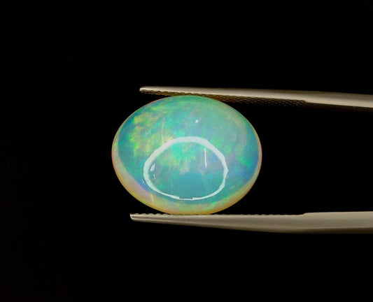 Natural Ethiopian Multi Fire Opal Oval Shape Loose Gemstone For Jewelry Making