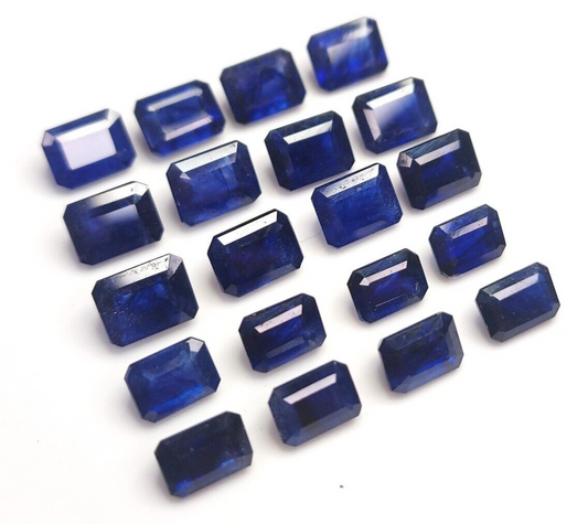 Natural Blue Sapphire 7x5mm Octagon Shape Certified Precious Loose Gemstone