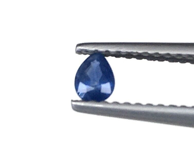 10 Pcs Natural Blue Sapphire 4x3mm Pear Shape Precious Loose Certified Gemstones