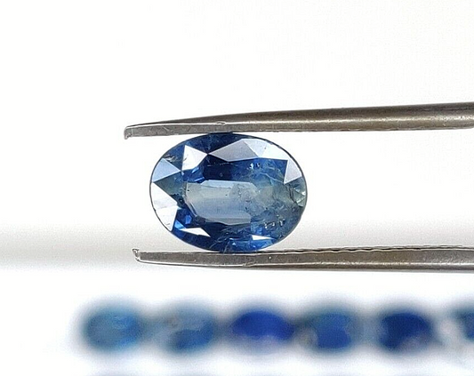 10 Pcs Natural Blue Sapphire 8x6mm Oval Shape Precious Loose Gemstone Jewelry
