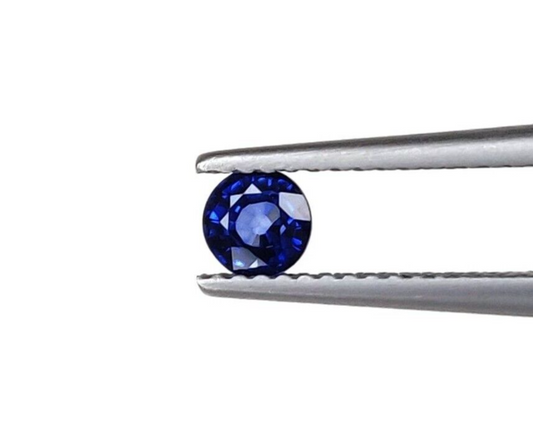 Natural Blue Sapphire 3mm Round Precious Loose Gemstone For Gift Jewelry Making