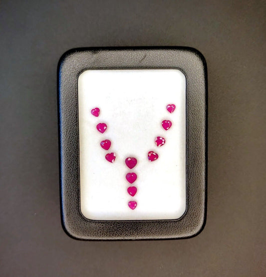 Natural Burma Red Ruby Heart Shape 4mm 2 Pcs Precious Loose Certified Gemstone