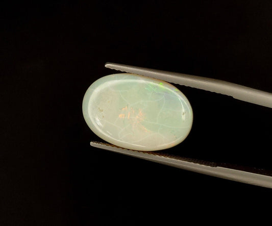 Natural Australian Multi Fire Opal Oval Shape Loose Gemstone For Jewelry Making