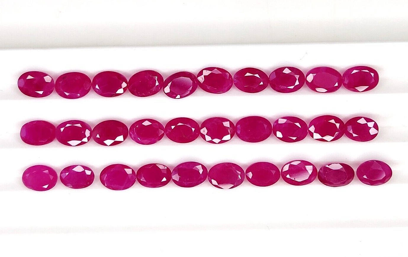 1 Pc Natural Ruby 7x5mm Oval Shape Precious Loose Gemstones For Jewelry Making