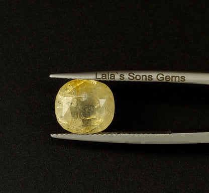 Natural Yellow Sapphire Unheated Untreated Cushion Shape Loose Gemstones Best For Rings And Pendants | 8.54cts