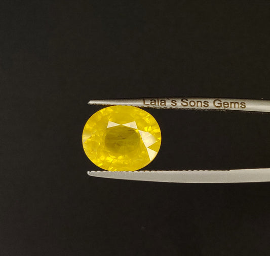 Natural Yellow Sapphire Oval Shape Loose Gemstones Best For Rings And Pendants | 6.79cts