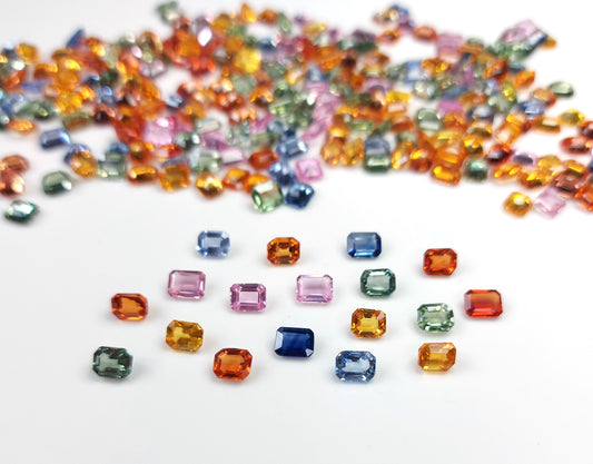Natural Multi Sapphire Octagons | 5x4mm