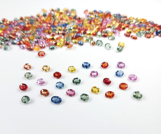 Natural Multi Sapphire Ovals | 5x4mm
