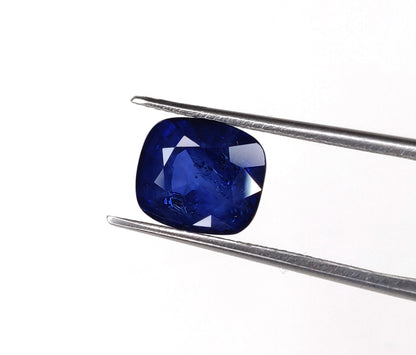 Natural Blue Sapphire - Diffuse Cushion Faceted Gemstone | 4.97cts
