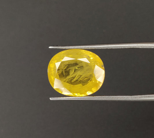 Natural Yellow Sapphire Oval Shape Loose Gemstones Best For Rings And Pendants | 12.04cts