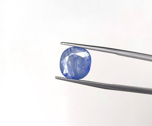 Certified Natural Blue Sapphire 5.51 Carats Cushion Shape Loose Gemstone
