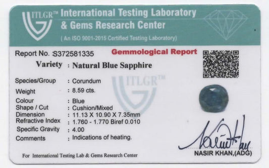 Natural Blue Sapphire | 8.59cts