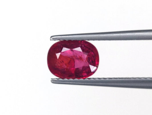 Natural Ruby Pinkish Red Untreated Unheated Madagascar Oval Shape Loose Gemstones For Rings | 2.08cts