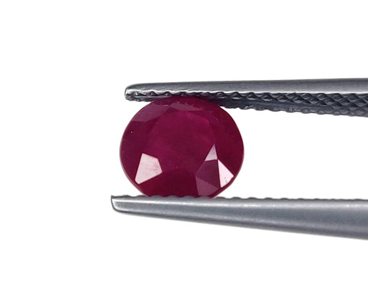 Natural Burma Pinkish Red Ruby Heated Round Shape Loose Gemstones For Engagement Rings | 1.78cts