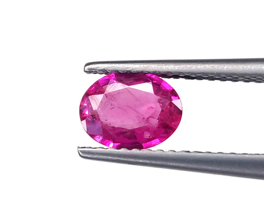 Natural Ruby Pink Heated Oval Shape Loose Gemstones For Engagement Rings | 1.02cts