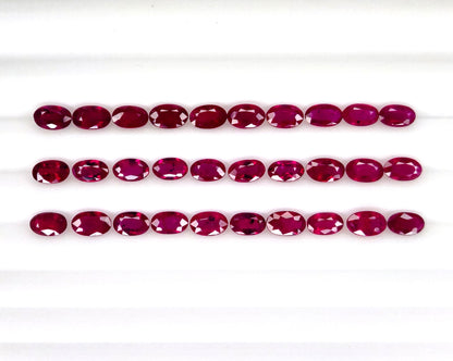Natural Ruby Mozambique Oval 5x3 MM