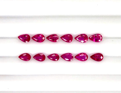 Natural Ruby Mozambique Pear 5x3 MM