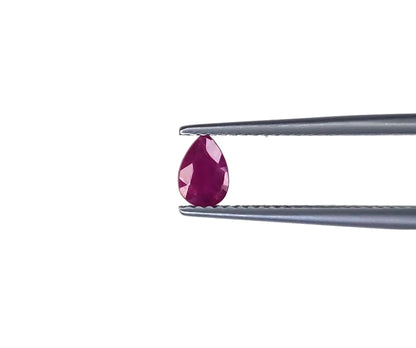 Natural Madagascar Ruby Pear 6x4mm