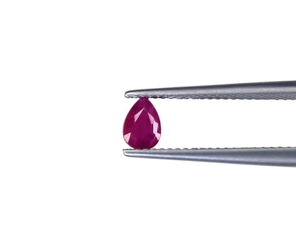 Natural Madagascar Ruby Pear 6x4mm