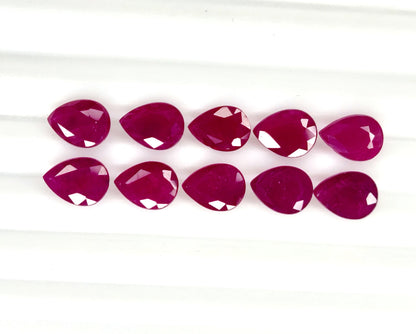 Natural Madagascar Ruby Pear 8x6mm