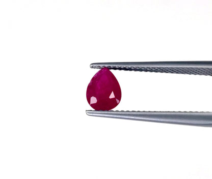 Natural Madagascar Ruby Pear 8x6mm