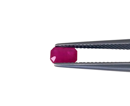 Natural Madagascar Ruby Octagon 6x4mm