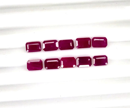 Natural Madagascar Ruby Octagon 6x4mm