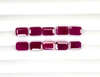 Natural Madagascar Ruby Octagon 6x4mm
