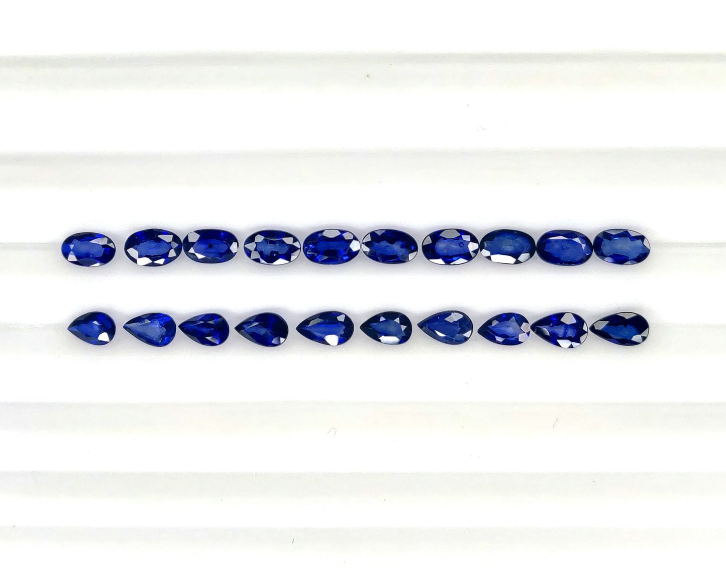 Natural Madagascar Blue Sapphire Oval & Pear 5x3mm