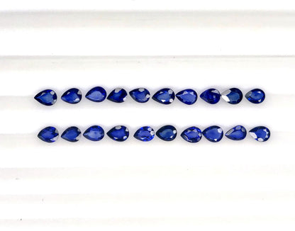 Natural Madagascar Blue Sapphire Pear 4x3mm