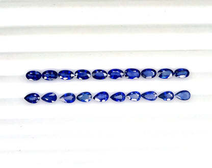 Natural Madagascar Blue Sapphire Oval/Pear 5x3mm