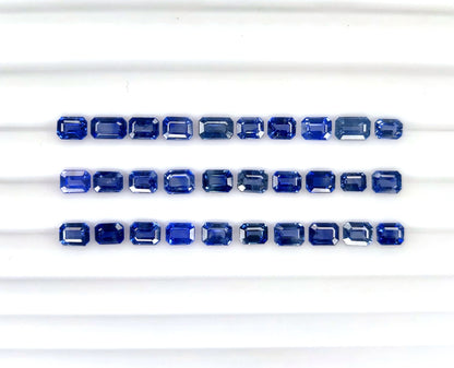 Natural Sri Lanka Blue Sapphire Octagon 4x3mm Mix