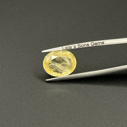 Natural Yellow Sapphire Unheated Untreated Oval Shape Loose Gemstones Best For Rings And Pendants | 6.70cts