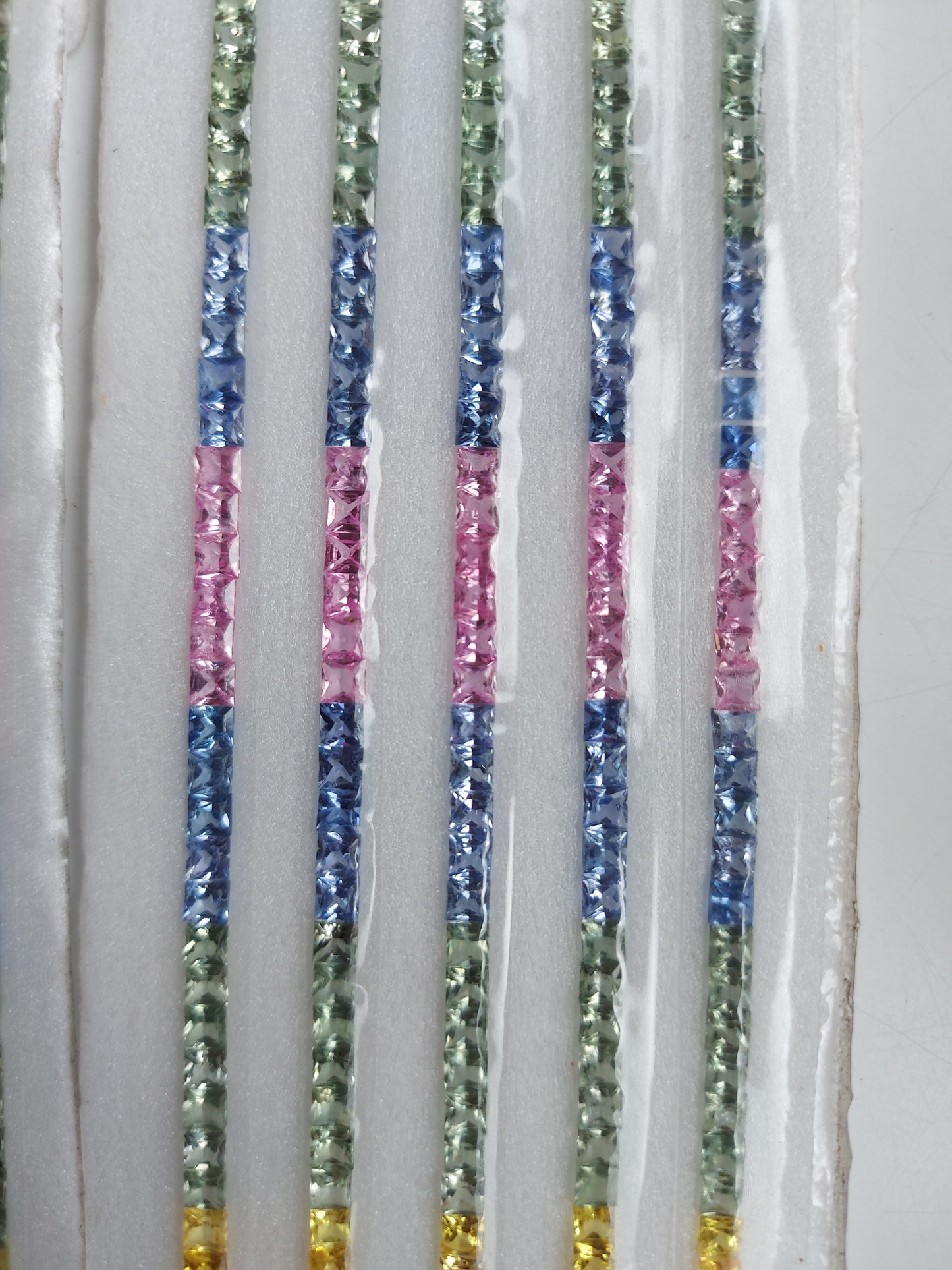 Natural Multi Sapphire Strips