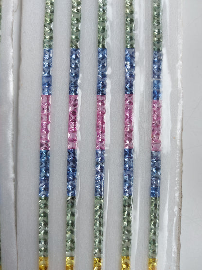 Natural Multi Sapphire Strips