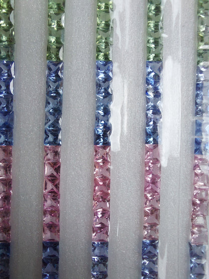 Natural Multi Sapphire Strips