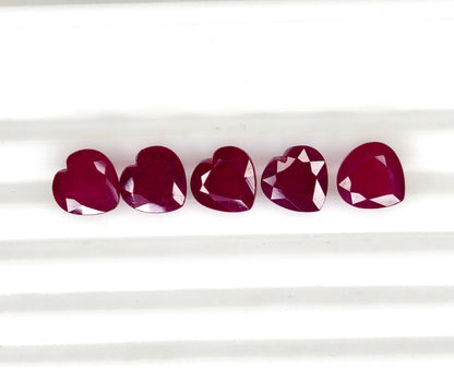 Natural Ruby Bangkok Heart 9 MM