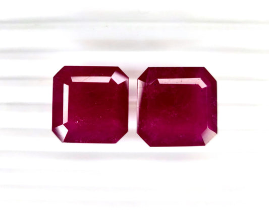 Natural Ruby Bangkok  Square octagon 20 MM