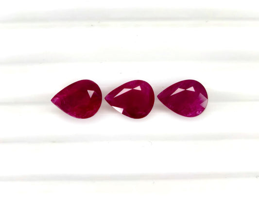 Natural Ruby Mozambique Pear 9x7 MM