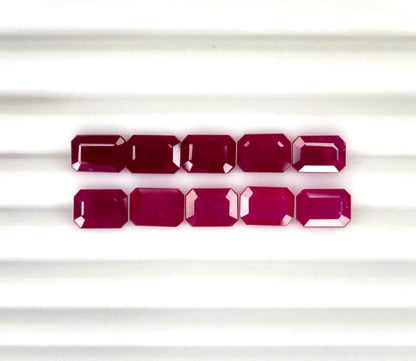 Natural Ruby Mozambique Octagon 7x5 MM