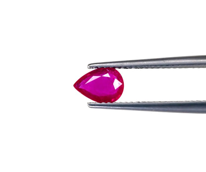 Natural Ruby Mozambique Pear 8x6 MM
