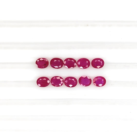 Natural Ruby Mozambique Oval 5x4 MM