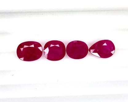 Natural Ruby Mozambique  Oval/Pear 6.36 carat